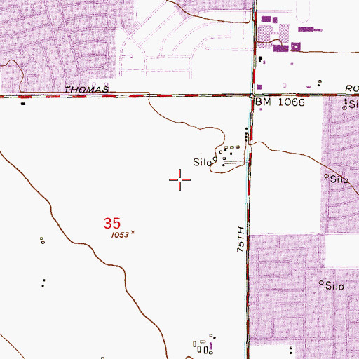 Topographic Map of Westridge Mall Heliport, AZ