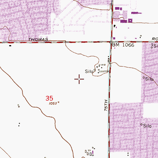 Topographic Map of Westridge Mall Heliport, AZ