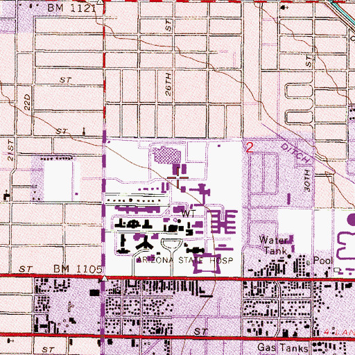 Topographic Map of Maricopa Medical Center Heliport, AZ
