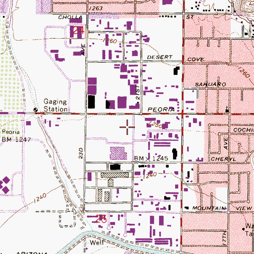 Topographic Map of Arizona Public Service Company Heliport, AZ
