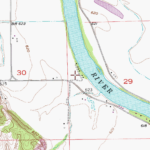 Topographic Map of Bethlehem Church, IA