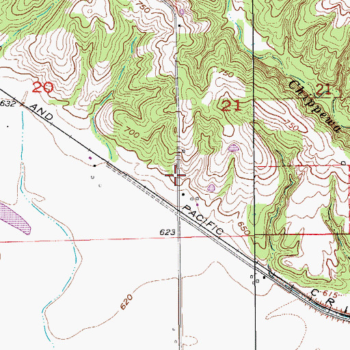 Topographic Map of Betterton School, IA