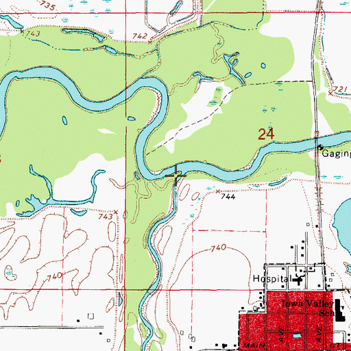 Topographic Map of Big Bear Creek, IA