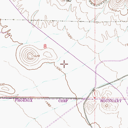 Topographic Map of Granite Reef Heliport, AZ