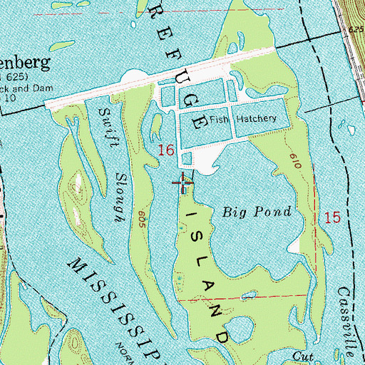 Topographic Map of Big Pond, IA