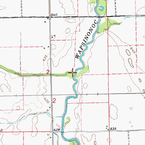 Topographic Map of Big Slough, IA