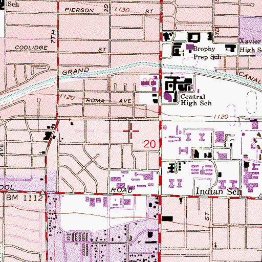 Topographic Map of Burns International Incorporated Heliport, AZ