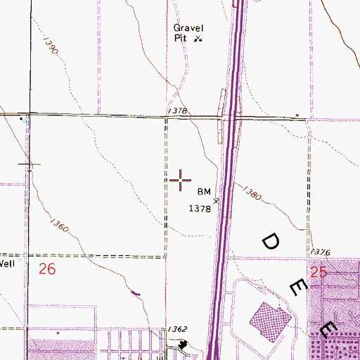 Topographic Map of Phoenix General Satellite Hospital Heliport, AZ