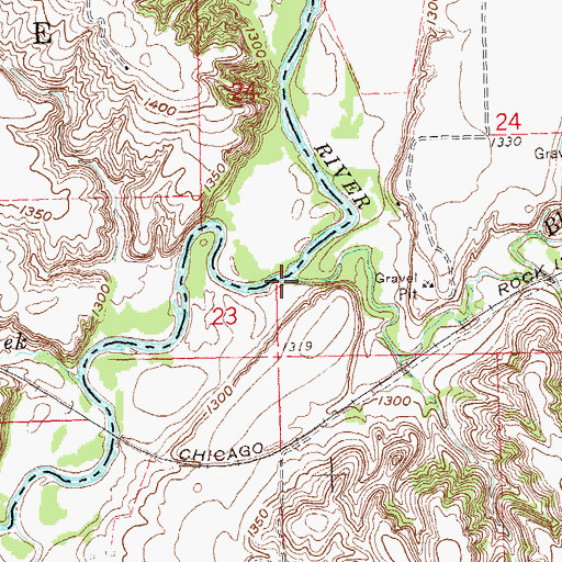 Topographic Map of Blood Run, IA