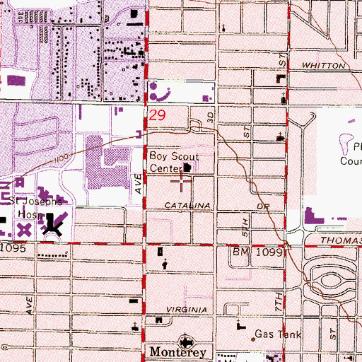 Topographic Map of Abacus Tower Heliport, AZ