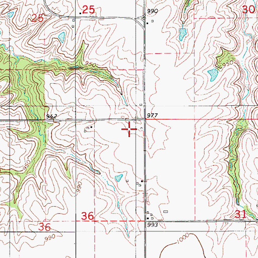 Topographic Map of Blue Front School, IA
