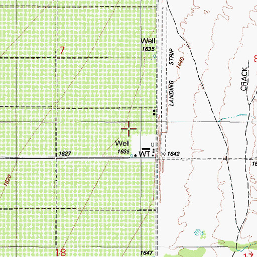 Topographic Map of Newman Peak Ranch Airport (historical), AZ