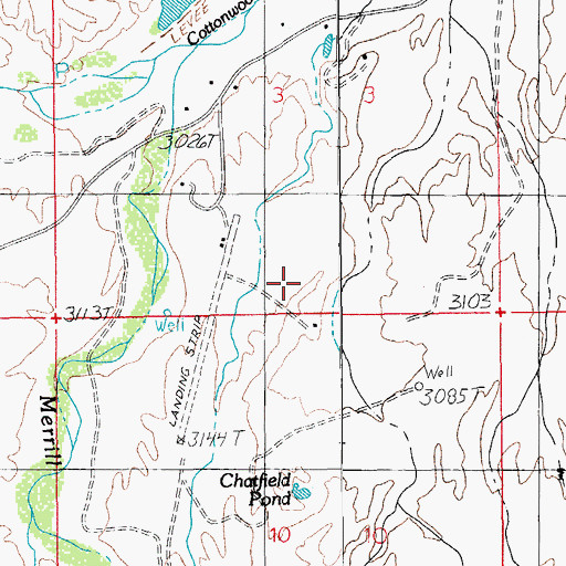 Topographic Map of Flying J Ranch Airport, AZ