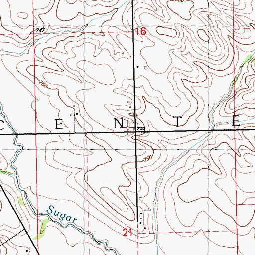 Topographic Map of Bolton School, IA