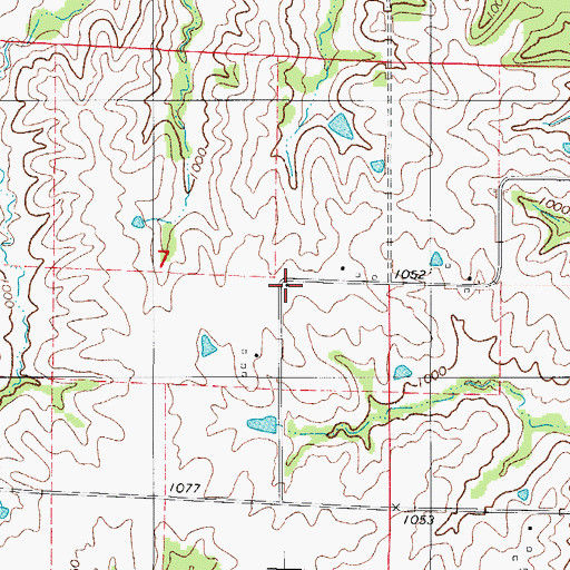 Topographic Map of Box Elder School, IA