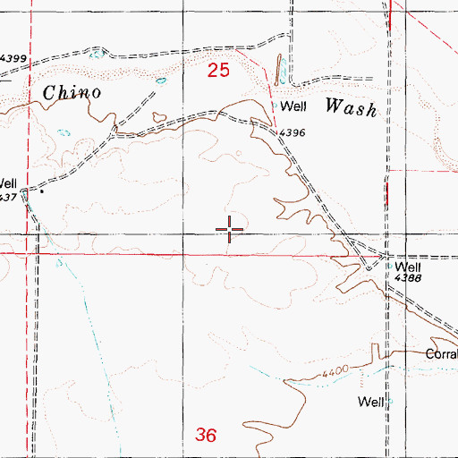 Topographic Map of Big Springs Ranch Airport, AZ