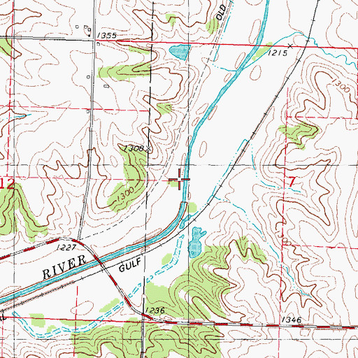 Topographic Map of Boyer River, IA