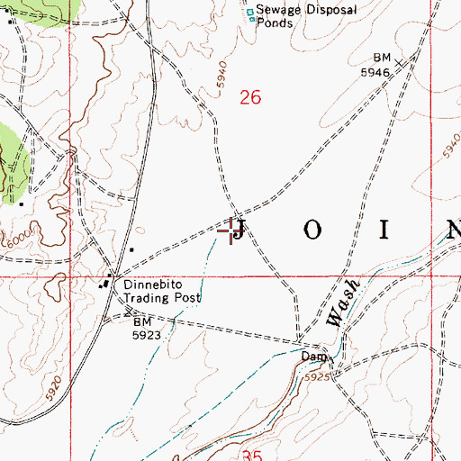 Topographic Map of Rocky Ridge Airport, AZ