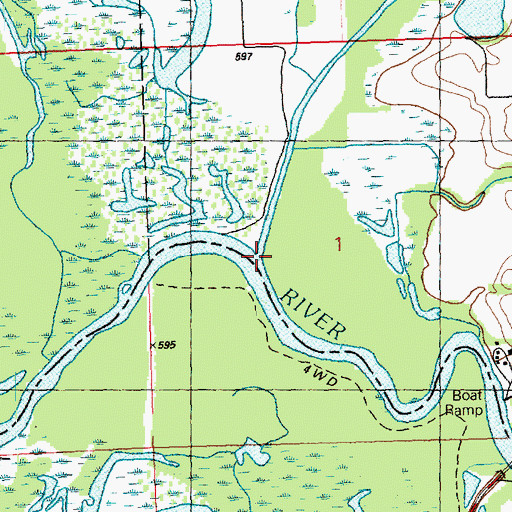 Topographic Map of Brophy Creek, IA