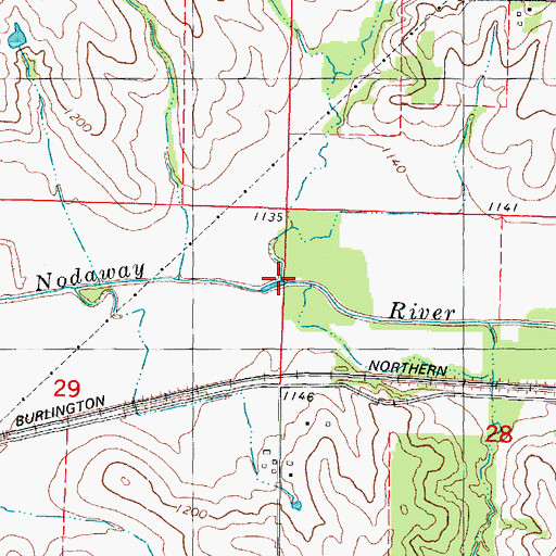 Topographic Map of Brown Branch, IA