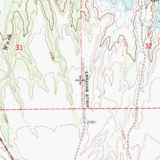 Topographic Map of Grapevine Airstrip, AZ