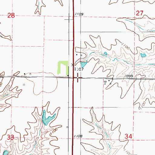 Topographic Map of Brown Jug School, IA