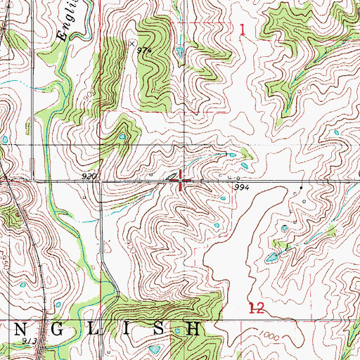 Topographic Map of Brush College School, IA