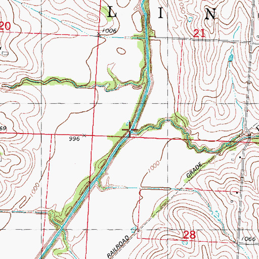 Topographic Map of Buck Creek, IA