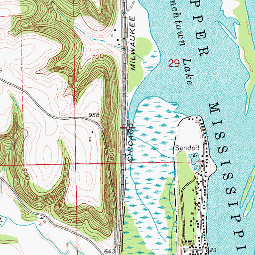 Topographic Map of Buck Creek, IA