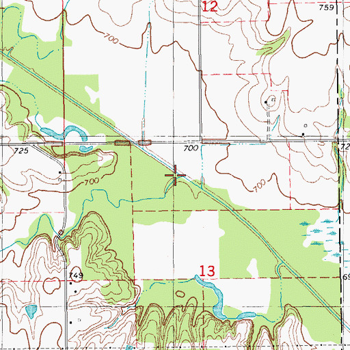 Topographic Map of Buckeye Creek, IA