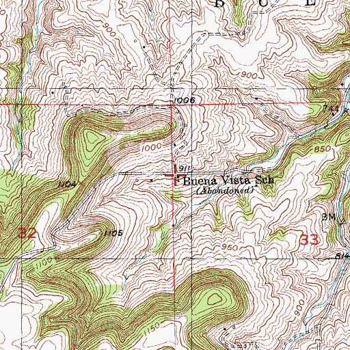 Topographic Map of Buena Vista School, IA