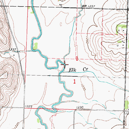 Topographic Map of Buffalo Creek, IA