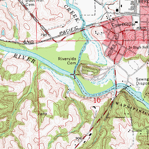 Topographic Map of Buffalo Creek, IA
