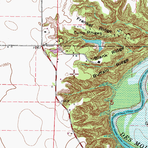 Topographic Map of Buffalo Ridge, IA