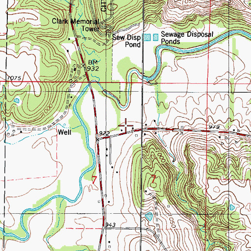 Topographic Map of Buffalo School, IA