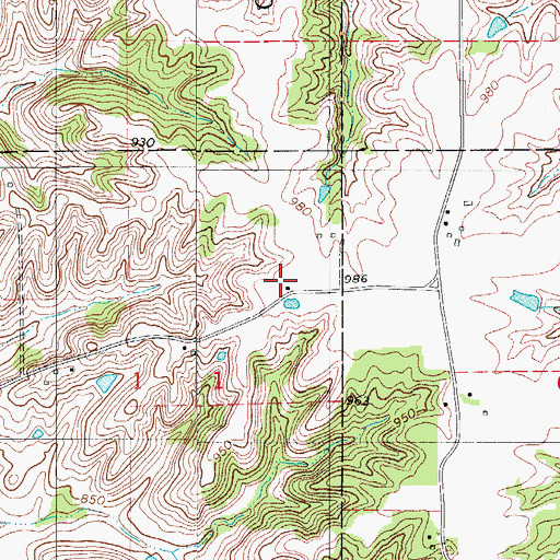 Topographic Map of Buffalo Wallow School, IA