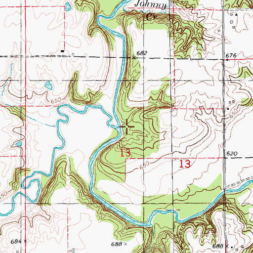 Topographic Map of Buffington Creek, IA