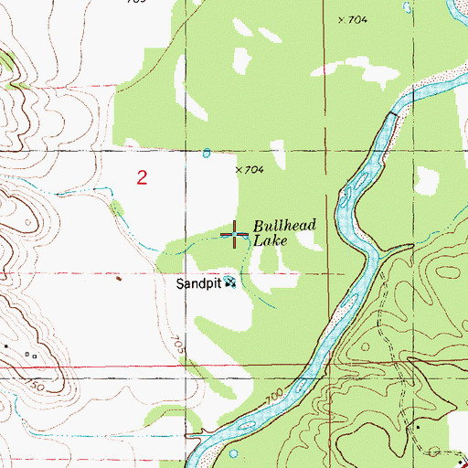 Topographic Map of Bullhead Lake, IA