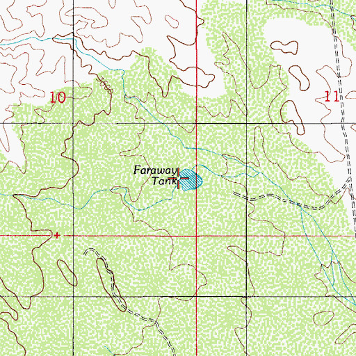 Topographic Map of Faraway Tank, AZ
