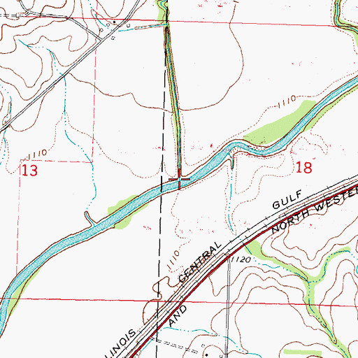 Topographic Map of Buss Creek, IA