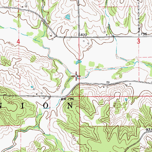 Topographic Map of Buzzard Creek, IA