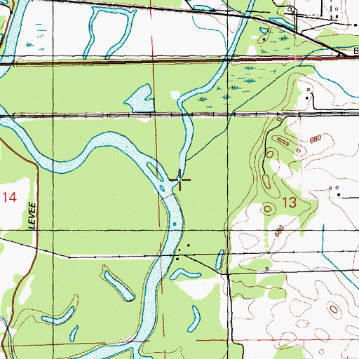 Topographic Map of Calamus Creek, IA