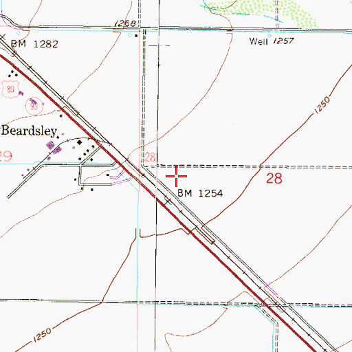 Topographic Map of Del E Webb Memorial Hospital Heliport, AZ