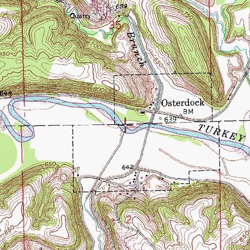 Topographic Map of Carlan Creek, IA