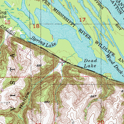 Topographic Map of Carney Hollow, IA