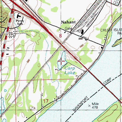 Topographic Map of Carp Lake, IA