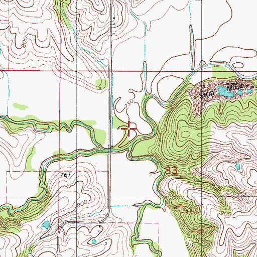 Topographic Map of Carruthers Creek, IA