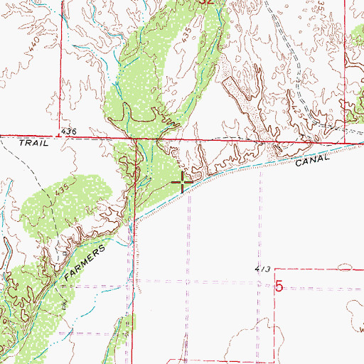 Topographic Map of Farmers Canal, AZ