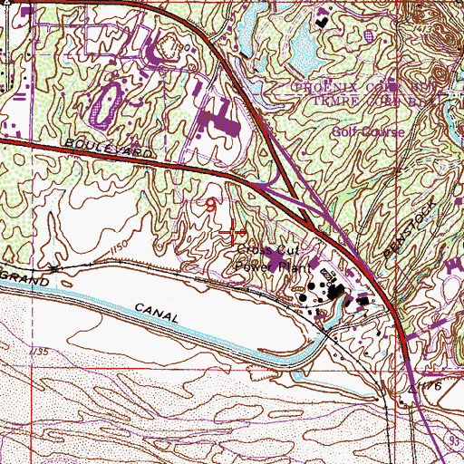 Topographic Map of Cross Cut Heliport, AZ