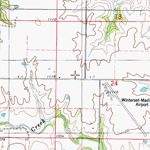 Topographic Map of Cedar School, IA